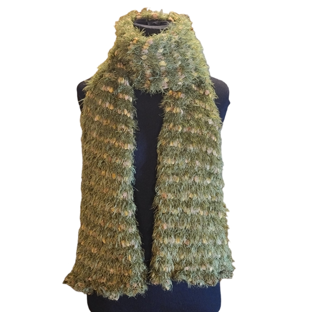 Army Green Soft Furry Scarf